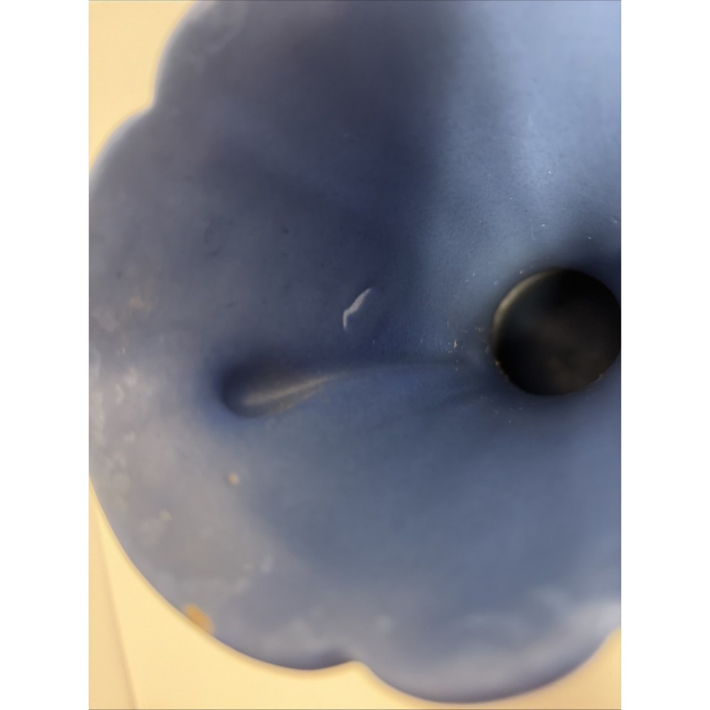 Vintage Niloak Pottery Vase Blue Matte Modeled Glaze Urn Style - Picture 6 of 9